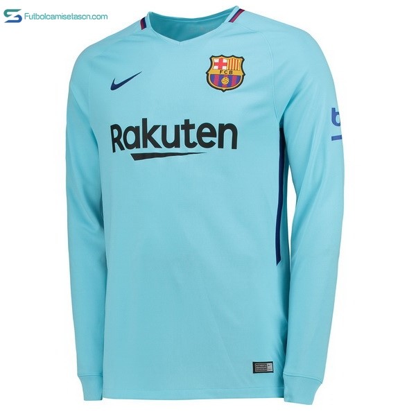 Camiseta Barcelona 2ª ML 2017/18 Azul